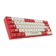 Клавіатура Ajazz AK680 Wired Brown Switch White Red - зображення 1