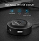 USB-хаб (концентратор/разветвитель) Ugreen CR106 USB 2.0 Hub 4 порта 1m Black (20277) - изображение 2
