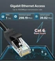 Кабель UGREEN NW102 Cat 6 UTP Lan Cable 1m (чорний) (20159) - зображення 2