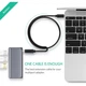 Кабель UGREEN US353 USB Type C Male to Female Extension Cable 1m (Black) (10387) - зображення 3