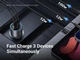 Автомобильное зарядное устройство UGREEN EC705 2xUSB-C PD/USB QC3.0 130W Gray (35025) - изображение 5