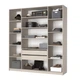 Шкаф 4-дверный с антресолью MebelStar Оскар Gloss BL-B, блок ящиков+полки 200x52x260 см Кашемир/Кашемир (MBS-5574) - изображение 2