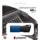 Флеш-накопитель Kingston 64GB USB3.2 DataTraveler Exodia M Black/Blue (DTXM/64GB) - изображение 3