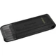 Флеш-накопитель Kingston 128Gb Type-C DataTraveler 70 Black (DT70/128GB) - изображение 1