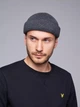 Шапка STD мини-бини с отворотом двойная вязка one size Графитовая - изображение 2