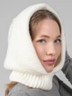 Капор-капюшон с высоким воротником One size Белая - изображение 1