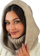 Капор-капюшон с высоким воротником One size Бежевая - изображение 2