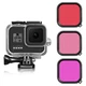 Защитный корпус чехол аквабокс для экшн камеры GoPro Hero 8 Black водонепроницаемый с тремя фильтрами ZX124-3 - изображение 1