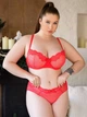 Комплект женского белья (бюстгальтер + трусики-слипы) ISSA PLUS BL2-550 80E/L Красный (issa2007682326938) - изображение 1