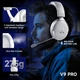 Наушники MCHOSE V9 PRO White-Blue Беспроводная Игровая Гарнитура, Радиоканал/Bluetooth/3.5мм. Съемный Микрофон, RGB Подсветка, Обьемный звук 7.1, Автономная робота 250 Часов - изображение 5