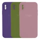 Чохол Silicone Case Square Full Camera для iPhone Xs Max Колір 42.Maroon - изображение 2