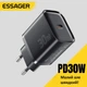 Мережевий зарядний пристрій Essager ES-CD52 30W Type-C PD — швидка зарядка смартфонів, планшетів, ноутбуків - изображение 1