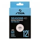 Мячик для настольного тенниса Stiga Seasons White 12 шт (1110-2810-12) (931162) (280382) - изображение 2