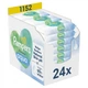 Дитячі вологі серветки Pampers Harmonie Aqua 24 пачки х 48 шт (8006540811276) (231356) - зображення 1
