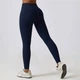 Лосіни однотонні танцювальні жіночі Push Up ефект темно-сині 9033 3XL (56-58) - зображення 2