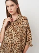 Рубашка из вискозы Pull & Bear 9470342700 S коричневая (100000791) - изображение 3