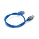 Дата кабель USB 2.0 AM/AF 0.5m transparent blue Voltronic (YT-AM/AF-0,5TBL) (323215) - изображение 1