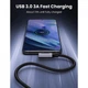 Дата USB 3.0 AM до USB-C 1.0m 60W US385 90° Black Ugreen (20299) (321800) - зображення 2