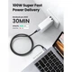 Дата кабель USB-C to USB-C 3.0m 5A 100W US316 Black Ugreen (90120) (321796) - изображение 2