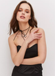 Чокер на шею с большим серебристым серцем замшевый черный Fashion Jewelry (SVS) - изображение 6