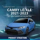Накладка решетки бампера серая левая Toyota Camry 21-XV70 (FPS). 5271306120 - изображение 2