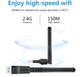 Адаптер WF 802.1IN Только для ПК, Мини Wi-fi адаптер с антенной, Беспроводная сетевая антенна USB WI-FI - изображение 4