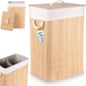 Kosz na pranie Vilde bambusowy Beżowy 70 l (5904316463038) - obraz 5