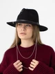 Шляпа федора из шерсти D.Hats с цепью цвет черный - изображение 1