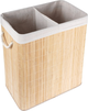 Kosz na pranie Vilde bambusowy Beżowy 90 l (5904316463045) - obraz 3