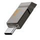 Флеш-накопитель HOCO UD14 Grey 128GB USB-A USB-C USB 2.0 OTG для смартфона ноутбука ПК металлический корпус (17541) - изображение 3