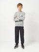 Детский теплый свитшот на флисе для мальчика Nike K Nsw Club Flc Crew Ls Lbr FD3006-063 S 128-137 см Dk Grey Heather/White (196607241189) - изображение 3