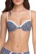 Бюстгальтер пуш-ап хлопок Jasmine Lady 1801/57 бело-синий 80C - изображение 1