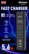 Сетевой фильтр-удлинитель Dyxon US-D01 85W 6xUSB-C (PD) + 3xUSB-A QC3.0 FAST CHARGER 2M Black (DXN-USD01-85W-2M-B) - изображение 2