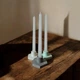 Свечи столовые парафиновые набор столовых свечей столовая свечка ручной роботы декоративные столовые свечи в наборе 3 шт цвет белый без аромата - изображение 3