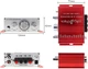 Усилитель с RCA-входами – стерео Hi-Fi звук, питание от USB, для домашнего кинотеатра, автомобиля, ПК Red - изображение 4