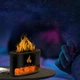 Лампа зволожувач повітря Docsal Flame 3в1 із соляним камінням - зображення 4