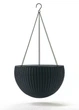 Горщик для рослин Keter Rattan hanging sphere з ланцюжками підвісний, антрацит, 8,6 л - зображення 1