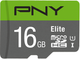 Karta pamięci PNY Elite microSDHC 16GB Class 10 UHS-I U1 + adapter SD (P-SDU16GU185GW-GE) - obraz 1