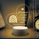 Акриловый LED ночник «Планер» USB, декоративная настольная лампа, подарок друзьям на День рождения и День Святого Валентина - изображение 4