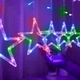 Світлодіодна гірлянда-штора Lesko YLX-025 Stars 2.5 м, 8 режимів, кольорове світло, новорічне освітлення - зображення 3