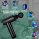 Перкуссионный массажер Cholas Massage Gun, 30 скоростей, 6 насадок, LED-дисплей, 2400 мА·ч, черный - изображение 5