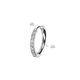 Титановые серьги конго Spikes TERH02-10-ST серьги-кольца серебристого цвета с фианитами (Диаметр: 10мм) - изображение 2