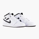 Кроссовки женские Jordan Air 1 Mid (Gs) 5Y Черно-белый DQ8423-132 - изображение 2