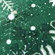 Тефлоновая новогодняя скатерть водоотталкивающая Снегопад зеленая Skatertynka Ø 135 см - изображение 6