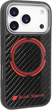 Etui plecki Audi RSQ Carbon Fiber Sport Red Circle MagSafe do Apple iPhone 17 Pro Black (AUS-TPUPCMIP17P-RSQ/D5-BK) - obraz 2
