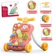 Ходунки детские Sobebear YL 622/02 телефон, звук, музыка, звуки животных, шестерни, пальчиковые игры, сортер, регулировка высоты Коралловый - изображение 2