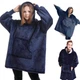 Плед Толстовка с капюшоном и рукавами Huggle Hoodie плед - худи (синий) One size (467-1021) - изображение 1