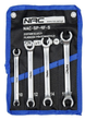 Zestaw kluczy płaskich Nac 4 szt Do przewodów wtryskowych hydraulicznych rozmiar 8 - 17 mm + etui (NAC-SP-4F-S) - obraz 2