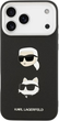 Панель Karl Lagerfeld FW Grained Karl & Choupette Heads Pins do Apple iPhone 17 Pro Max Black (3666339494681) - зображення 4