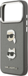 Панель Karl Lagerfeld FW Grained Karl & Choupette Heads Pins do Apple iPhone 17 Pro Max Grey (3666339494841) - зображення 6